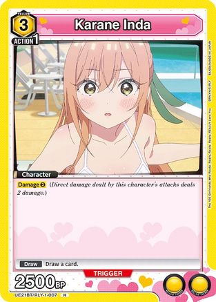Karane Inda (007) (UE21BT/RLY-1-007) - UE21BT The 100 Girlfriends Who Really Really Really Really REALLY Love You Foil - Card Brawlers