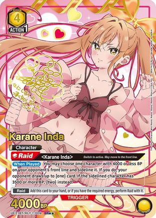 Karane Inda (009) (SR**) (UE21BT/RLY-1-009) - UE21BT The 100 Girlfriends Who Really Really Really Really REALLY Love You Foil - Card Brawlers