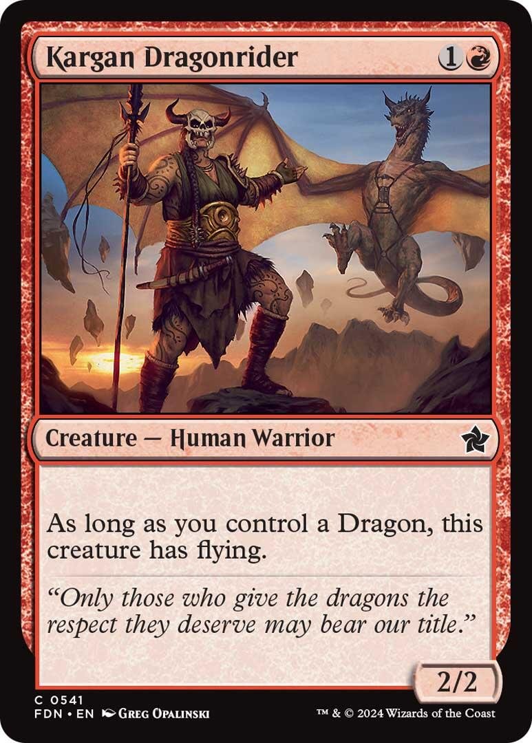 Kargan Dragonrider [Foundations] - Card Brawlers
