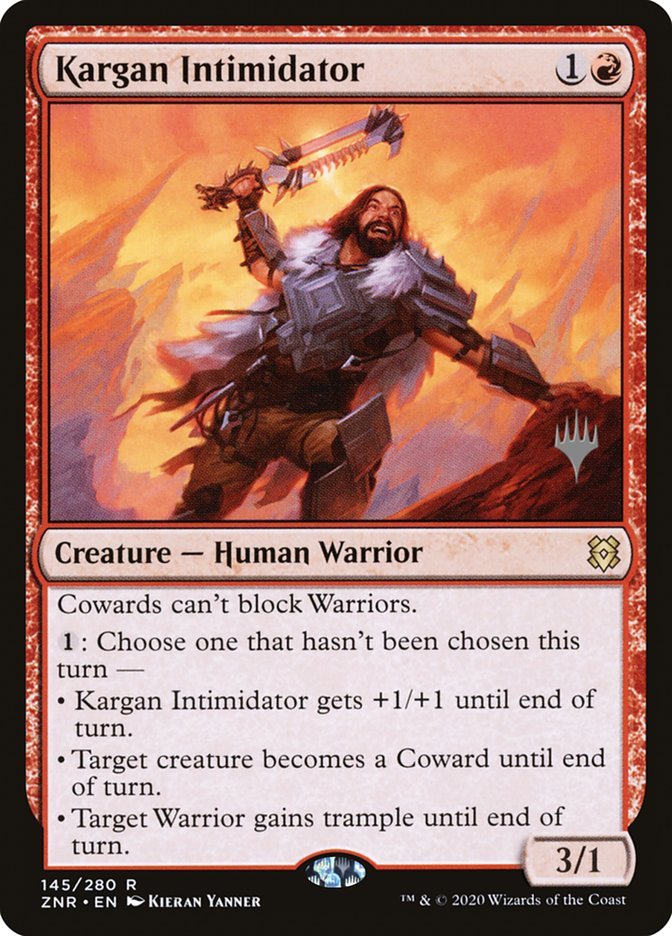 Kargan Intimidator (Promo Pack) [Zendikar Rising Promos] - Card Brawlers