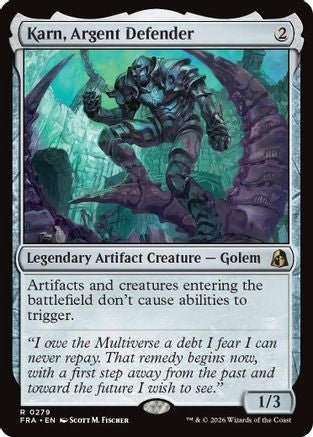 Karn, Argent Defender (FRA-279) - Reality Fracture Foil - Card Brawlers