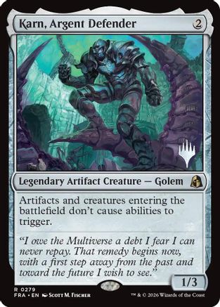 Karn, Argent Defender (PPFRA-279) - Promo Pack: Reality Fracture - Card Brawlers