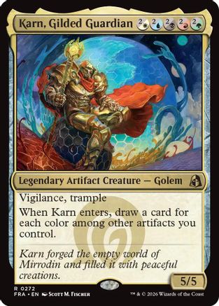 Karn, Gilded Guardian (FRA-272) - Reality Fracture - Card Brawlers