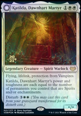 Katilda, Dawnhart Martyr // Katilda's Rising Dawn [Innistrad: Crimson Vow Prerelease Promos] - Card Brawlers