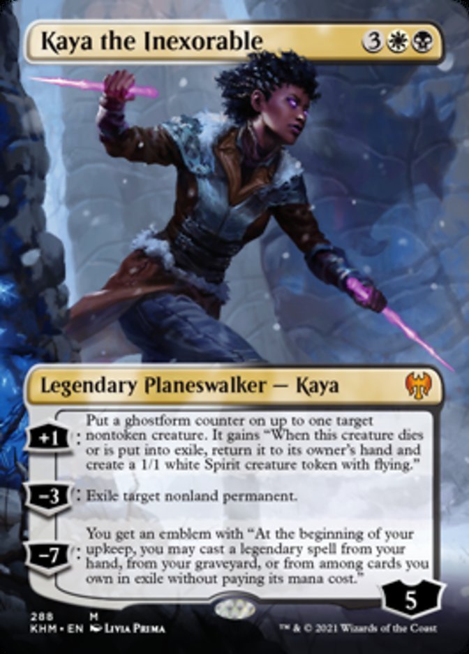 Kaya the Inexorable (Borderless) [Kaldheim] - Card Brawlers