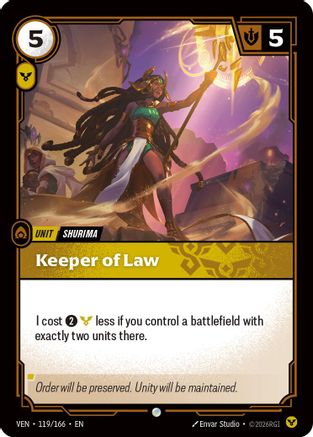 Keeper of Law (119/166) - Vendetta - Card Brawlers