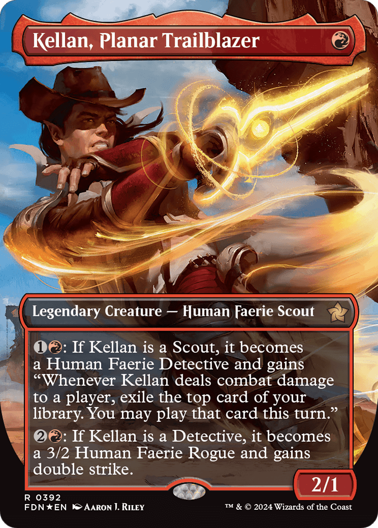Kellan, Planar Trailblazer (Borderless) (Mana Foil) [Foundations] - Card Brawlers