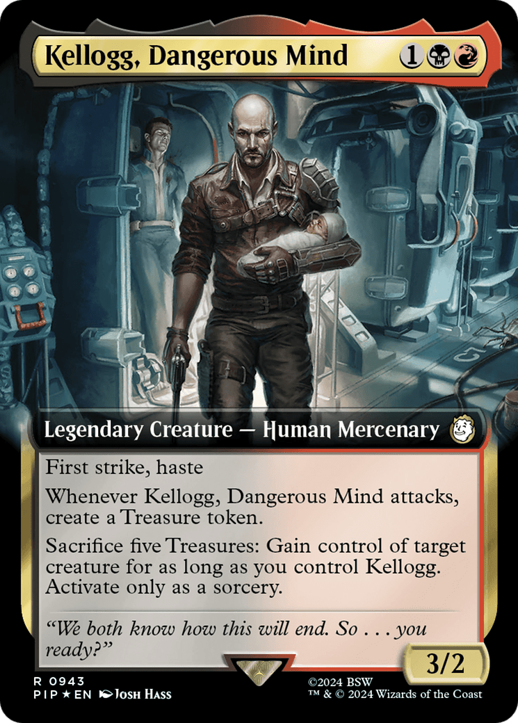Kellogg, Dangerous Mind (Extended Art) (Surge Foil) [Fallout] - Card Brawlers