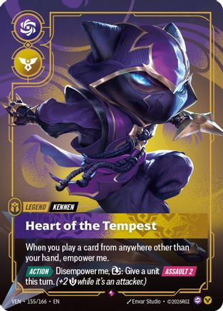 Kennen - Heart of the Tempest (155/166) - Vendetta Foil - Card Brawlers