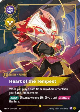 Kennen - Heart of the Tempest (Overnumbered) (197/166) - Vendetta Foil - Card Brawlers