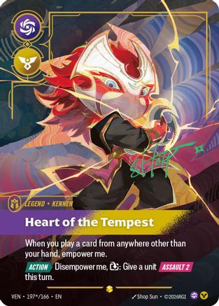 Kennen - Heart of the Tempest (Signature) (197*/166) - Vendetta Foil - Card Brawlers