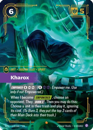 Kharox (114/166) - Vendetta Foil - Card Brawlers