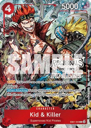 Kid & Killer (Offline Regional Finalist Card Set 2025 Vol.2) (EB01-003) - One Piece Promotion Cards Foil - Card Brawlers