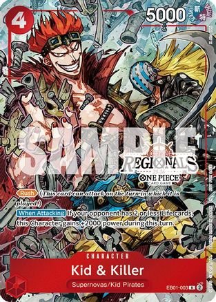 Kid & Killer (Offline Regional Participation Pack 2025 Vol.2) (EB01-003) - One Piece Promotion Cards Foil - Card Brawlers