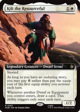Kili the Resourceful (Extended Art) (HOB-287) - The Hobbit Foil - Card Brawlers