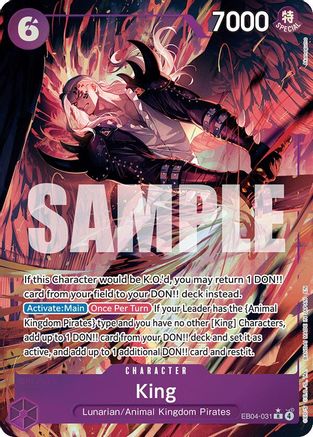 King (Alternate Art) (EB04-031) - The Azure Sea's Seven Foil - Card Brawlers