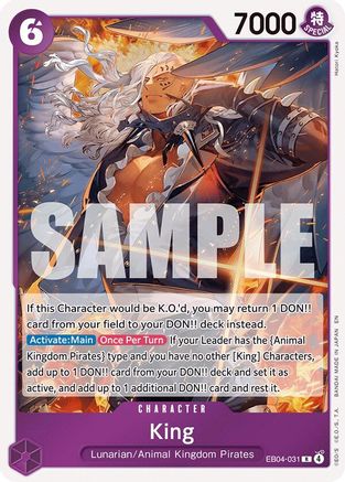 King (EB04-031) - The Azure Sea's Seven Foil - Card Brawlers