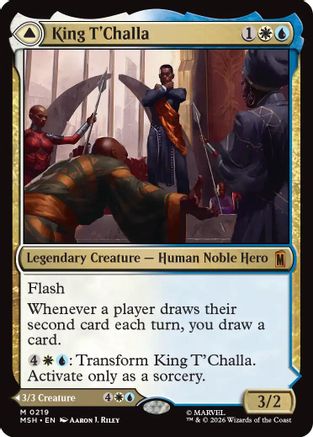 King T'Challa (MSH-219) - Marvel Super Heroes Foil - Card Brawlers