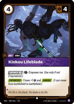 Kinkou Lifeblade (093/166) - Vendetta - Card Brawlers
