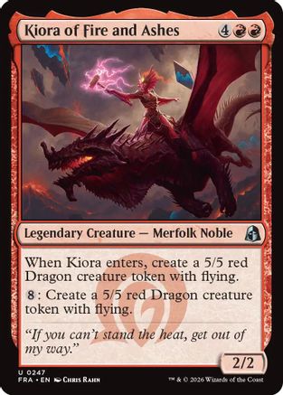 Kiora of Fire and Ashes (FRA-247) - Reality Fracture Foil - Card Brawlers