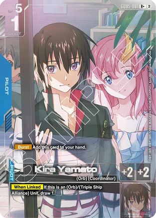 Kira Yamato (R+) (GD05-081) - Freedom Ascension Holofoil - Card Brawlers