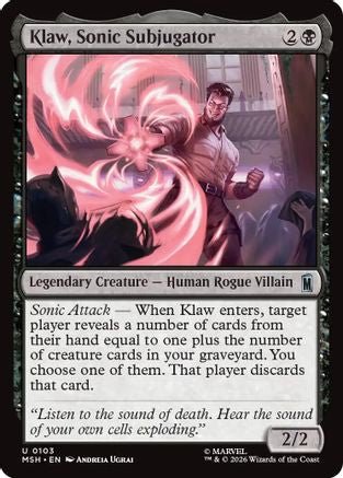 Klaw, Sonic Subjugator (MSH-103) - Marvel Super Heroes - Card Brawlers