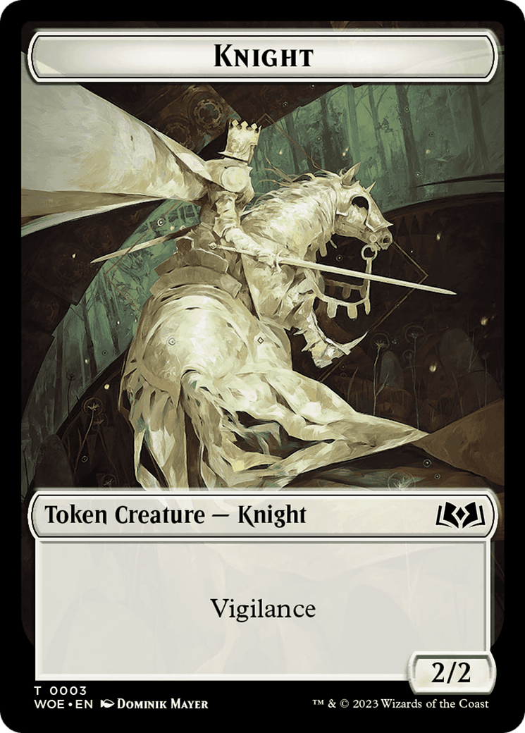 Knight Token [Wilds of Eldraine Tokens] - Card Brawlers