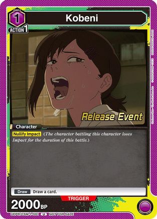 Kobeni (001) (UE22BT/CSM-1-001) - UE22BT CHAINSAW MAN Release Event - Card Brawlers