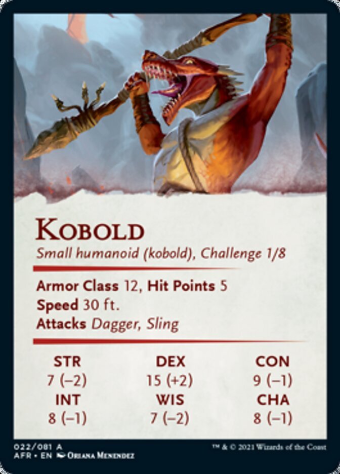 Kobold Art Card (Gold - Stamped Signature) [Dungeons & Dragons: Adventures in the Forgotten Realms Art Series] - Card Brawlers