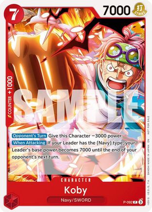 Koby (OP12 Release Event) (P-092) - One Piece Promotion Cards - Card Brawlers