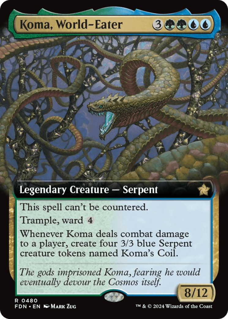 Koma, World - Eater (Extended Art) [Foundations] - Card Brawlers