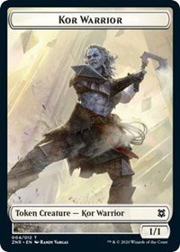 Kor Warrior // Plant Double - Sided Token [Zendikar Rising Tokens] - Card Brawlers