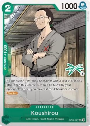 Koushirou (Zoro Deck) (OP12-027) - Learn Together Deck Set - Card Brawlers