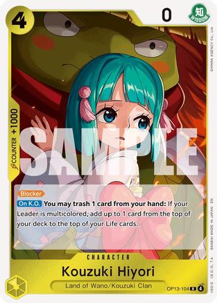 Kouzuki Hiyori (OP13-104) - Carrying On His Will Foil - Card Brawlers