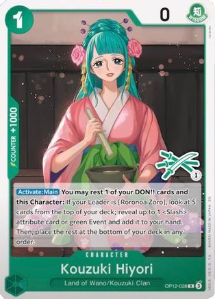 Kouzuki Hiyori (Zoro Deck) (OP12-028) - Learn Together Deck Set - Card Brawlers