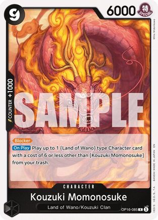 Kouzuki Momonosuke (085) (OP16-085) - The Time of Battle Foil - Card Brawlers