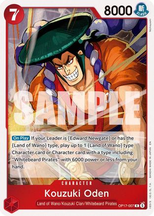 Kouzuki Oden (OP17-007) - The World's Strongest Warriors Foil - Card Brawlers