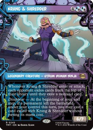 Krang & Shredder (Showcase) (TMT-245) - Teenage Mutant Ninja Turtles Foil - Card Brawlers