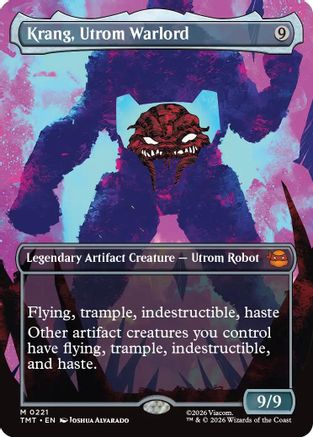Krang, Utrom Warlord (Borderless) (TMT-221) - Teenage Mutant Ninja Turtles - Card Brawlers