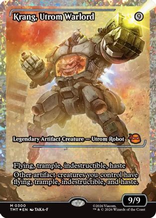 Krang, Utrom Warlord (Showcase) (Fracture Foil) (TMT-300) - Teenage Mutant Ninja Turtles Foil - Card Brawlers
