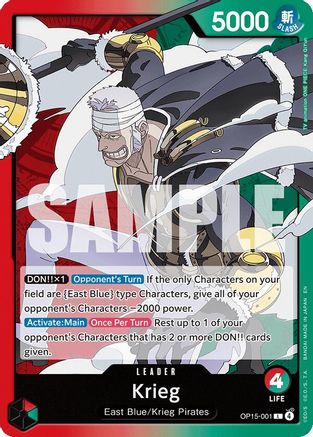 Krieg (OP15-001) (OP15-001) - Adventure on Kami's Island - Card Brawlers