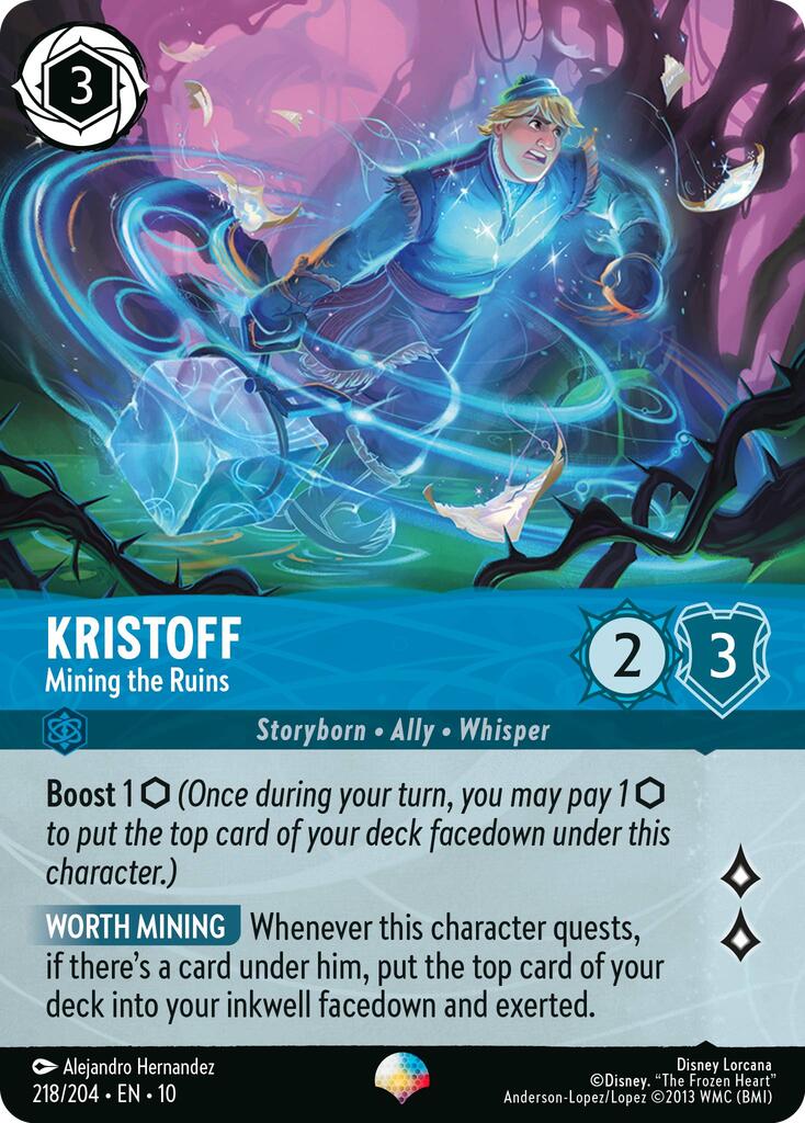 Kristoff - Mining the Ruins (Epic) (218/204) [Whispers in the Well] - Card Brawlers