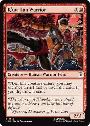 K'un-Lun Warrior (MSH-140) - Marvel Super Heroes - Card Brawlers