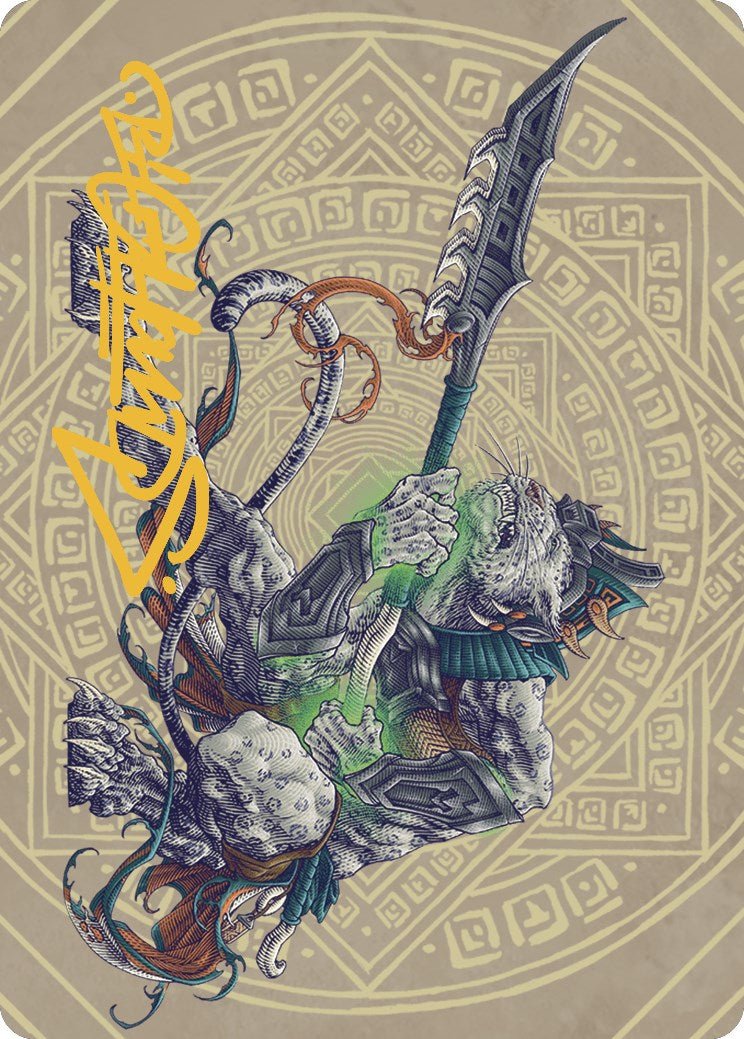 Kutzil, Malamet Exemplar Art Card (Gold - Stamped Signature) [The Lost Caverns of Ixalan Art Series] - Card Brawlers