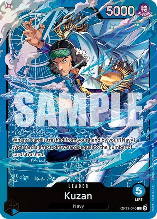 Kuzan (OP12-040) (OP12-040) - Starter Deck 33: BLUE Kuzan Foil - Card Brawlers
