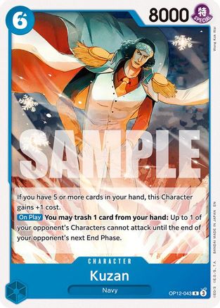 Kuzan (OP12-043) (OP12-043) - Starter Deck 33: BLUE Kuzan - Card Brawlers