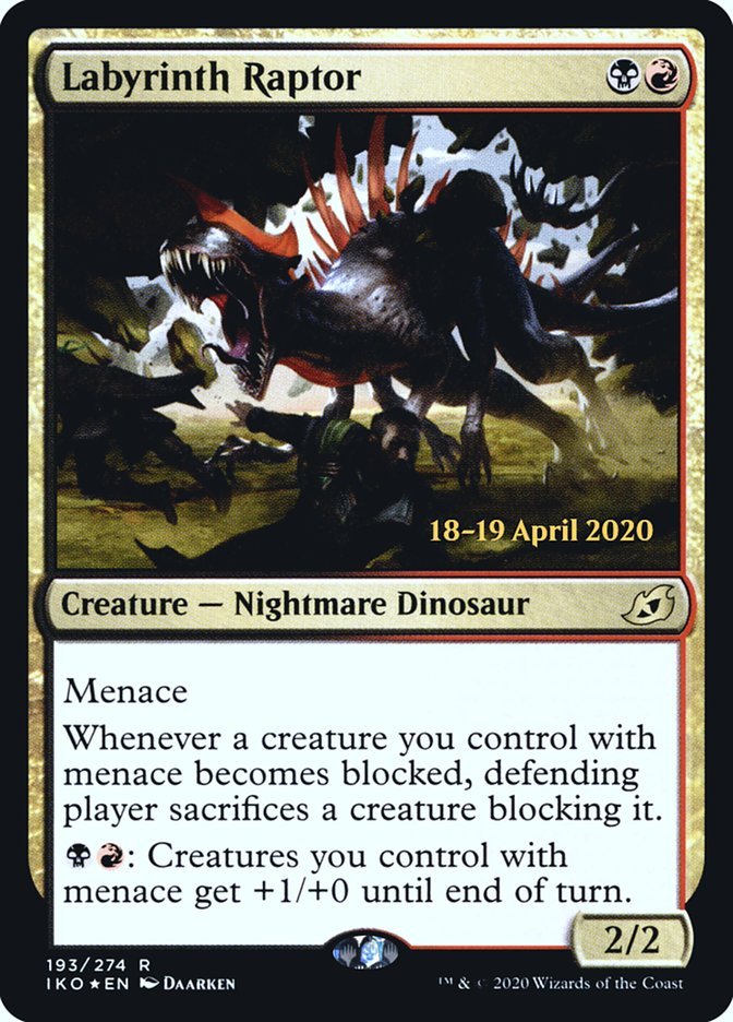 Labyrinth Raptor [Ikoria: Lair of Behemoths Prerelease Promos] - Card Brawlers
