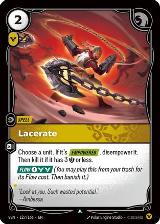 Lacerate (127/166) - Vendetta - Card Brawlers