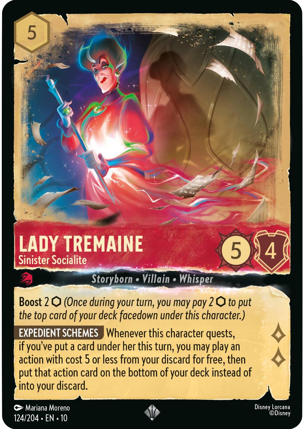 Lady Tremaine - Sinister Socialite (124/204) [Whispers in the Well] - Card Brawlers