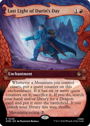 Last Light of Durin's Day (Showcase) (HOB-228) - The Hobbit - Card Brawlers